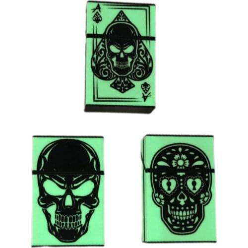 New Glow At Night Cigarettes Case Skull Cigarette Box Holder 20pcs Plastic Whole Pack Smoke Smoking Accessories Halloween Gift