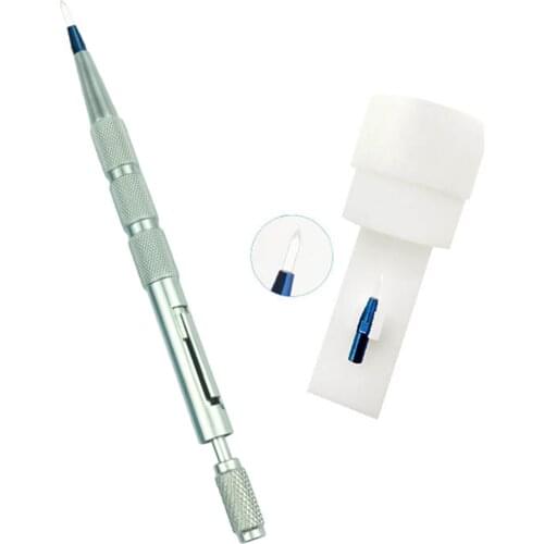 Stainless Sapphire Blades Knives Hair Transplantation Autoclavable Equipment Hair Planting Knife Handle Planting Hair Tool