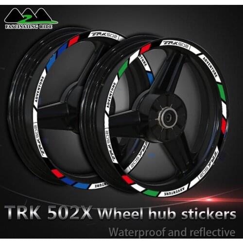 Apply to benelli trk502 motorcycle wheel hub sticker personalized high quality waterproof rim edge reflective strip
