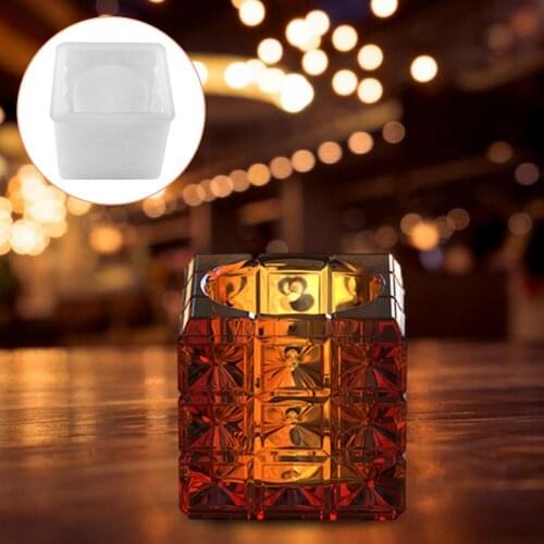 DIY Crystal Epoxy Mold Candle Potted Wave Dot Storage Box Set Up Square Jewelry Storage Box Premium Material Silicone Mold