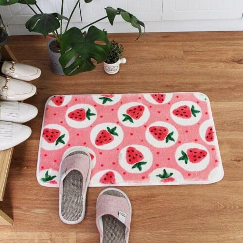 Rectangle Carpet Plush Water-absorption Non-slip Waer-resisting Entrance Door Shower Room Durable Thick Warm Home Simple Decor