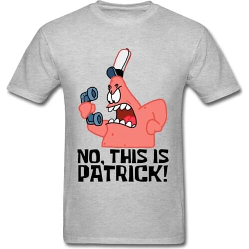 Patrick Telephone Adventure Time Slim Fit Men T-shirts Funny Cartoon Design Tops T Shirt Cotton Short Sleeve Casual Tops Shirts