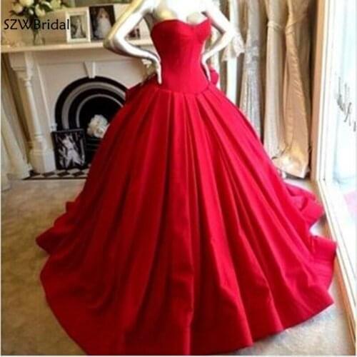 Ever pretty Red Ball gown evening dresses 2021 Robe de soiree abiye abendkleider Evening gown robe longue Party ball dress