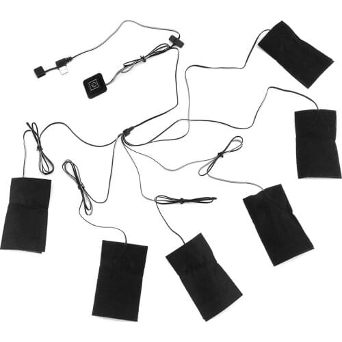 1/4PCS USB Warm Paste Pads Fast-Heating Carbon Fiber Heating Pad Safe Heating Warmer Pad For Cloth Vest Jacket Shoes Socks