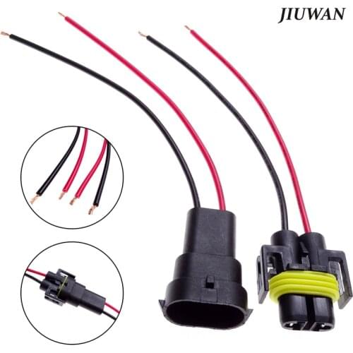 1 Pair H8 H9 H11 Male To Female Socket Plug Adapter Connector Cable Wiring Harness For Foglight Head Light Bulb Lamp