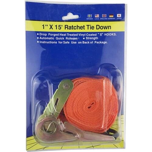 1 Pair Belt Ratchet Tie Down Straps Luggage Bag Fasteners Truck Cargo Lashing