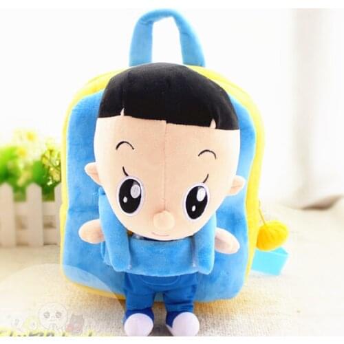 Gift for baby 1pc 25cm cartoon little animation son boy plush doll backpacks cute students shoulder bag Satchel girl toy