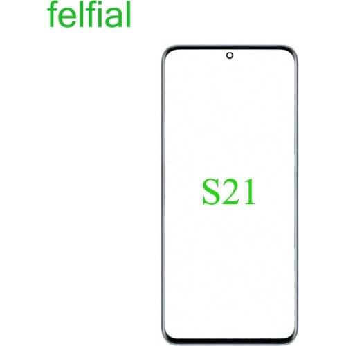 10Pcs/Lot For Samsung Galaxy S21 G990 Touch Screen Panel Front Outer Lens S21 SM-G990F SM-G990F/DS LCD Glass Replacement