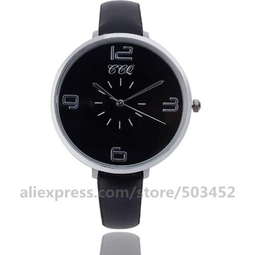 100pcs/lot CCQ 920029 Womens Watch Thin Leather Belt Bracelet Watch Fashion Girlfriend Gift Factory Price Womans Watches