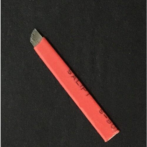 300 PCS Microblading Blade 12 Flex 0.18mm Tattoo Needles Permanent Makeup Eyebrow Embroidery Blade For Tattoo Tobori Manual Pen