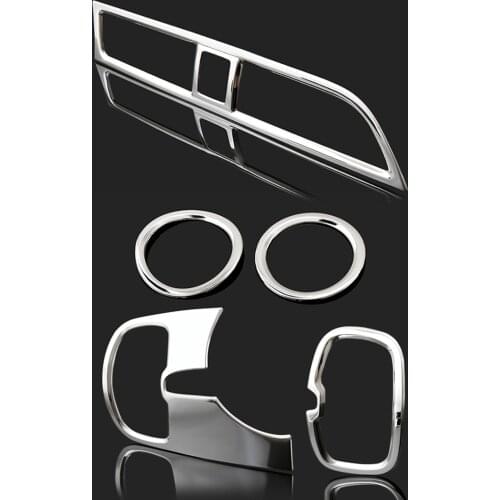 Car-styling For Kia Rio 4 x line Accessories air outlet circle cover interior mouldings stainless steel trim decoration parts