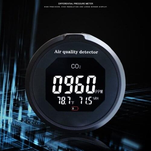 517A Air Monitor CO2 Carbon Dioxide Detector NDIR Infrared Temperature Humidity Tester Large Screen Dispaly Home Office