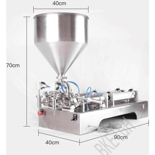 Double Head Pneumatic Paste Filling Machine Foot Control Stainless Steel Semi Automatic Quantitative Filling Machine