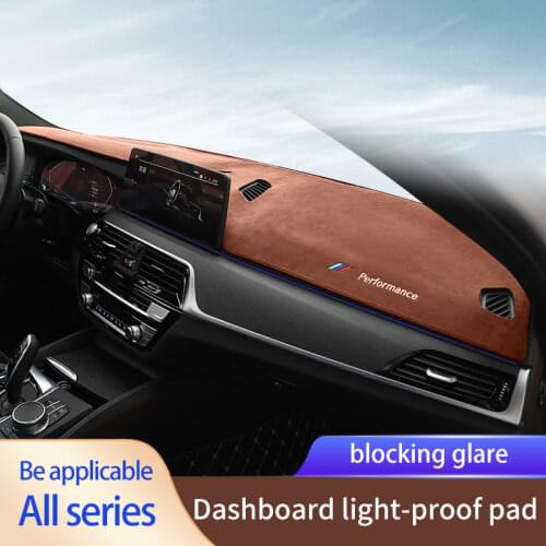 Flannel Car Dashboard Cover Mat for BMW 3 5 Series X1 X3 X4 X5 X6 G30 G38 G20 G28 F10 F11 Anti Sunlight Pad Car Accessories