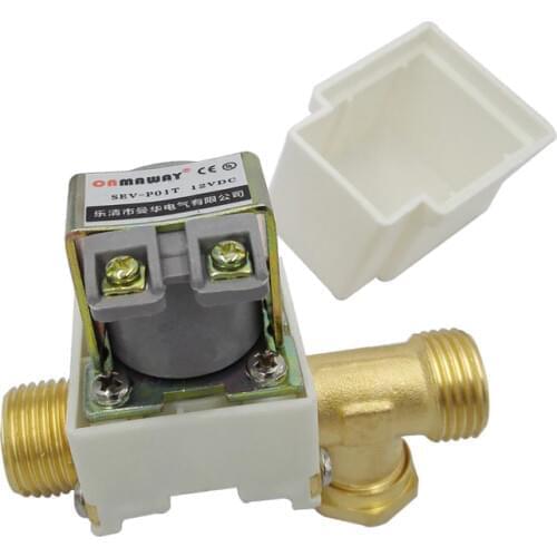 G1/2" DN15 water valve dc12V solenoid valve Normal Close pilot T type blass 24V valve 220V coil Control external screw thread