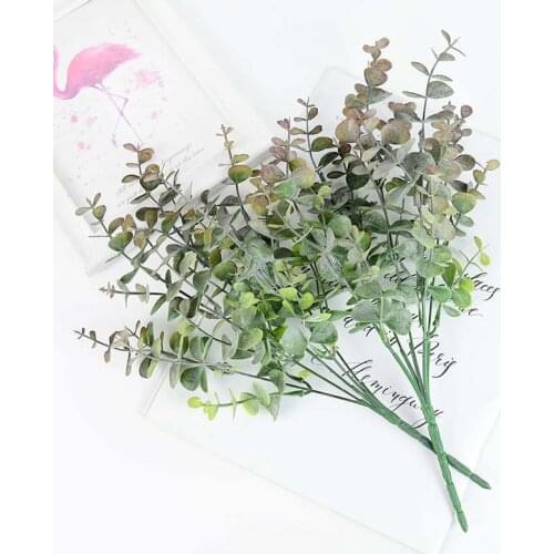 1pc Artificial Plant Eucalyptus Leaves Fake Flowers Plastic Green Plants for Home Wedding DEcoration Forest Style