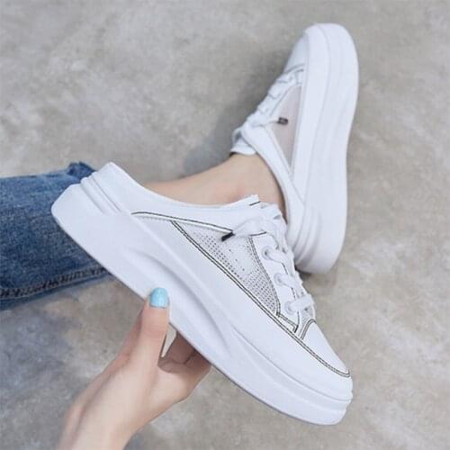 Women casual flat shoes Platform sneakers Womens summer fashion vulcanize shoes Little white shoes ladies slipper dawdler