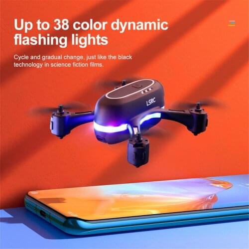LSRC-NVO Rainbow RC Mini Drone DIY Rainbow Marquee With 480P 720P HD Dual Camera WIFI FPV RC Quadcopter Dron Boys Toys Gift