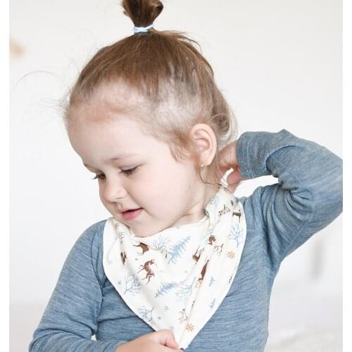 Merino wool Bandana Bibs Baby Babador Feeding Smock Infant Burp Cloths Saliva Towel Baby Eating Accessory Soft Baby Stuff