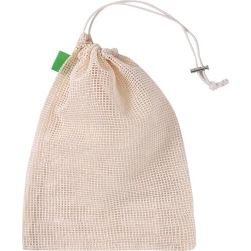 Reusable Produce Bags Kitchen Onion Potato Fruit Mesh Bag Eco Friendly Vegetable Bag Cotton Hanging Storage Basket New