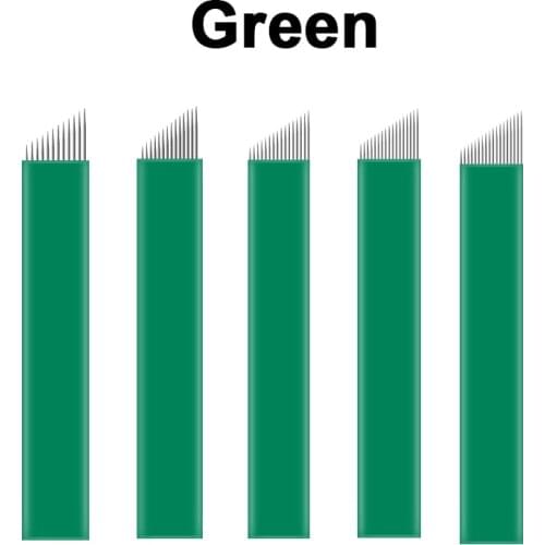 50pcs 0.18mm tattoo Nano blades needles 12/14Pin 18U Shape microblading needle Eyebrow Laminas Agulhas for Tebori tattoo eyebrow