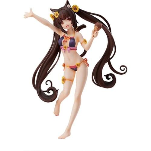 Nekopara Chocolat Swimsuit Cartoon Figure Model Pvc Model Toy Collectible Model Anime Toys Gift Desktop Ornaments