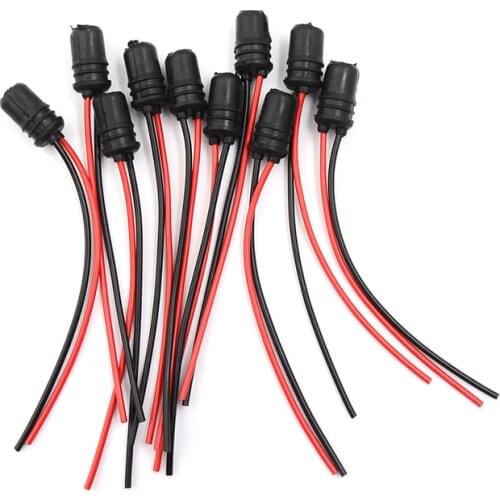 Fit for Cars Trucks Boats Soft Rubber Connector Extension Accessories 10Pcs W5W T10 Light Bulb Socket Holder