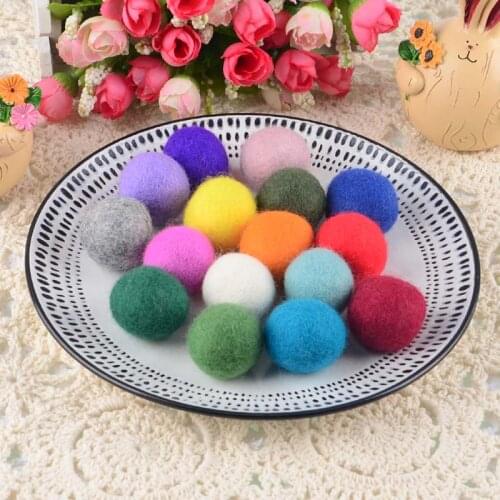 10pcs/lot 3cm 100% Wool Felt Balls Colorful Diy Pom Poms Craft Material Balls Of Wool Christmas Room Decro Decoration for home
