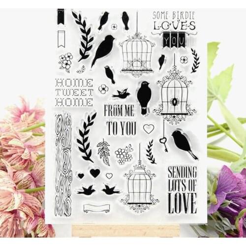 Birds And Cage Scrapbooking Clear Stamps Card Making Junk Journal Diary DIY Decorative Craft Silicone Stmap 2021 New Design