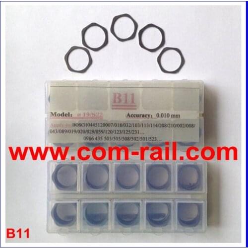 Injector adjusting shims B11, common rail shims injector repair shim size: 0.90mm-1.50mm,each size 10pcs,total 610pcs