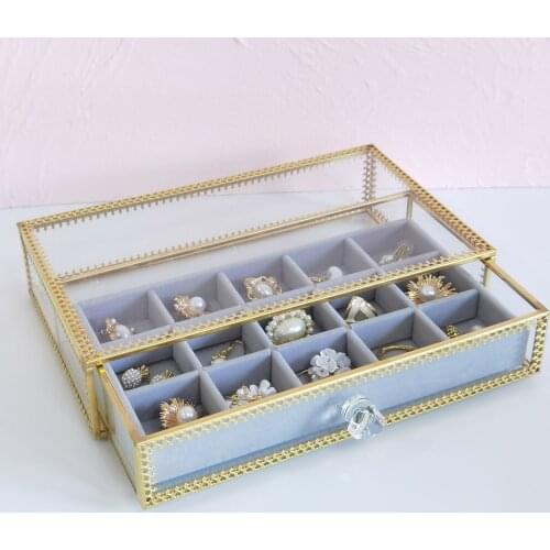 Jewelry Storage Box Organizers Bracelets Rings Earrings Display Tray Gifts