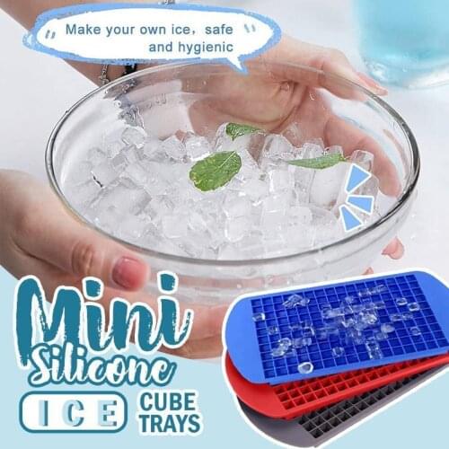 160 Cavity Silicone Bar Ice Cube Tray Mini Ice Cubes Small Square Mold Food Grade Silicone Ice Maker Kitchen Accessories