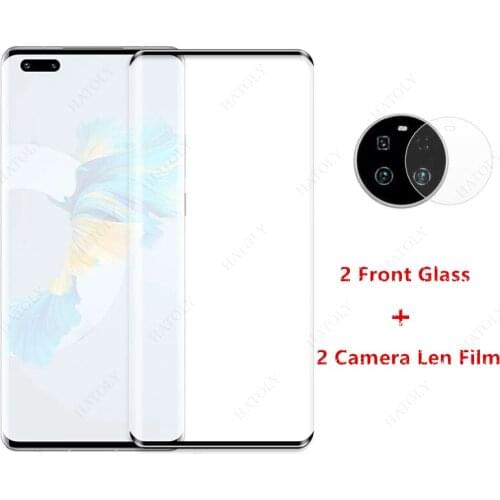 2PCS For Huawei Mate 40 Pro Glass for Huawei Mate 40 Pro Plus Tempered Glass Mate 30 30e P40 Pro Plus Screen Protector Len Film
