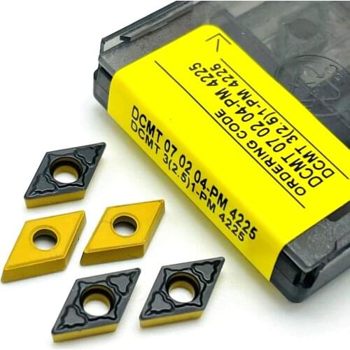 Carbide insert DCMT070204 PM 4225 high quality internal turning tool CNC lathe tool cutting tool DCMT 070204 lathe tools