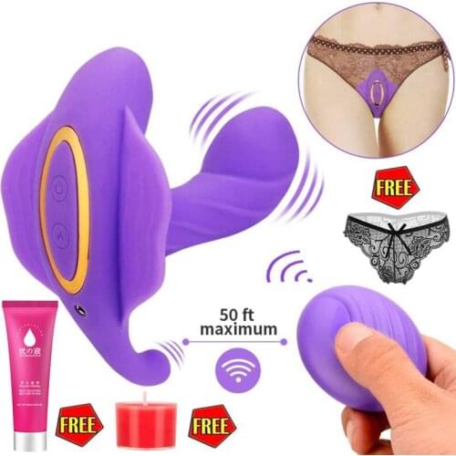 Vibrating Dildo Wireless Wearable Remote Control Anal Plug G Spot Clitorial Massager Stimulator Butterfly Vibrator Adult Sex Toy