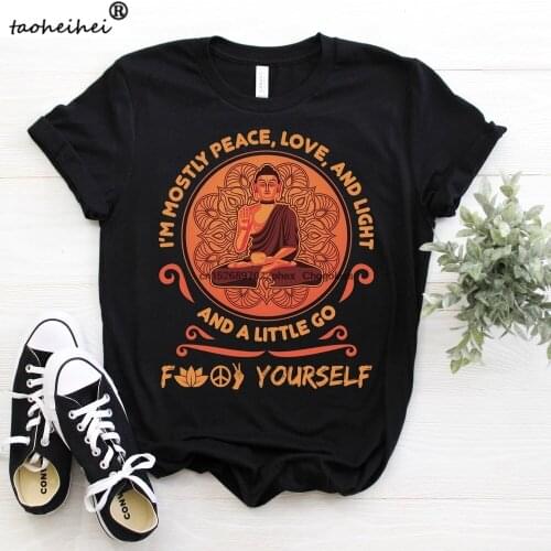I'm Mostly Peace Love and Light & a Little Go F Yourself T Shirt Yogas for Yoga Instructor Yoga TShirt Yoga Shirt Vintage Yoga