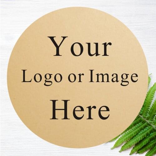 100pcs,3cm 4cm 5cm 6cm Kraft Paper Sticker Customized LOGO Stickers Personalized Wedding Birthdays Stationery Decoration Label