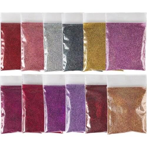 21pcs Holographic Nail Glitter Powder Laser For Manicure Pigment Dust Decorations Nail Professional Supplies Sets 1Bag/10g