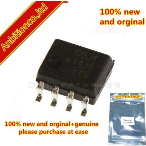 5pcs 100% new and orginal HCPL-0631 High CMR, High Speed TTL Compatible Optocouplers SOP-8 in stock