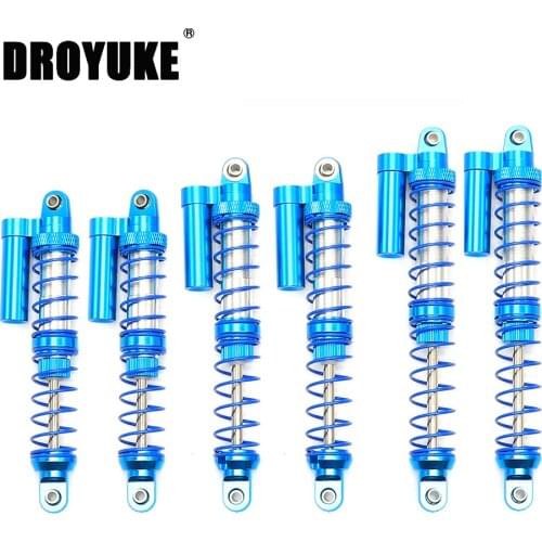 Droyuke New Adjustable 90mm/100mm/110mm Shock Absorber Metal Damper for 1/10 RC Crawler Traxxas TRX4 Axial SCX10 90046 D110 blue