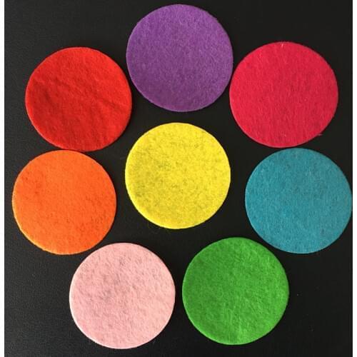 200pcs 30mm Mix Color Padded Felt Round Shape Craft/ DIY Appliques Clothing Decoration Scrapbook A15C*2