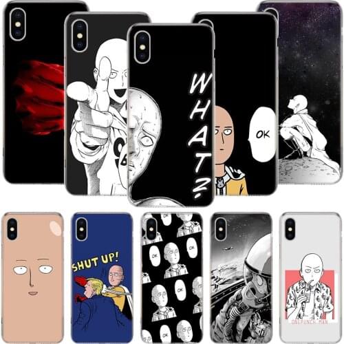 One Punch Man Anime Phone Case For iPhone 11 12 Pro XS XR X Max 7 8 6 6S Plus Mini + 5 SE Pattern Customized Coque Cover Capa