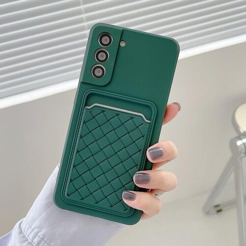 LOVECOM Wallet Card Holder Candy Color Phone Case For Samsung A50 A71 A32 A52 A72 A51 S21Plus Soft Silicone Shockproof Bumper