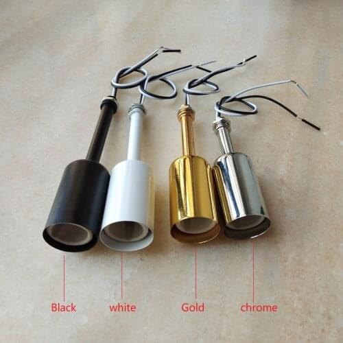 4pieces/lot E14 ceramic Lamp Base lamp socket with 30cm wire+metal cup +M10 double rings hollow tube +nut lighting accessories