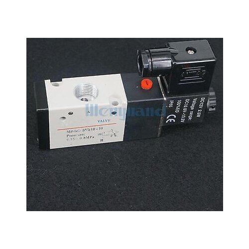 DC12V 3V310-10 3 Port 2 Position Dual Solenoid Pneumatic Air Valve 3/8" BSPT