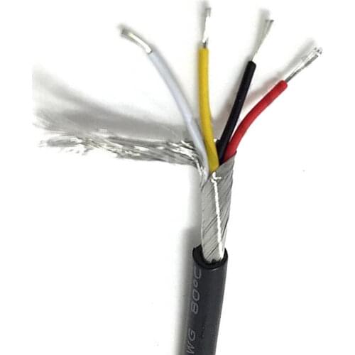Shielded Copper Wire 28 AWG Signal Cable 2 3 4 Core Black Grey PVC Channel Audio Headphone Line Control Shielding Wire UL2547