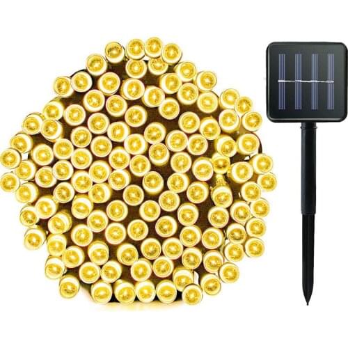100/200 LED Solar String Lights 8 Modes Outdoor Waterproof Christmas Fairy Lights For Xmas Tree Garden Lawn Party Wedding Decor