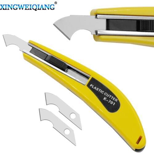 PVC Acrylic Plastic Sheet Perspex Cutter Hook Cutting Tool With 2 Spare Blades