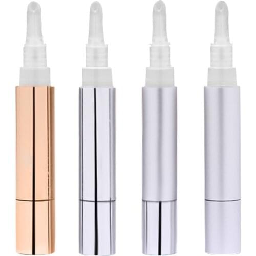 100Pcs 5ml Makeup Lip Gloss Twist Pen Empty Concealer Pen Tube with Silicone Head Cosmetic Foundation Nail Oil Container