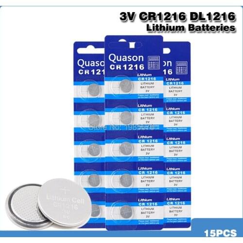 15pcs/pack CR1216 Button Batteries DL1216 BR1216 Cell Coin Lithium Battery 3V CR 1216 5034LC For Watch Electronic Toy Remote
